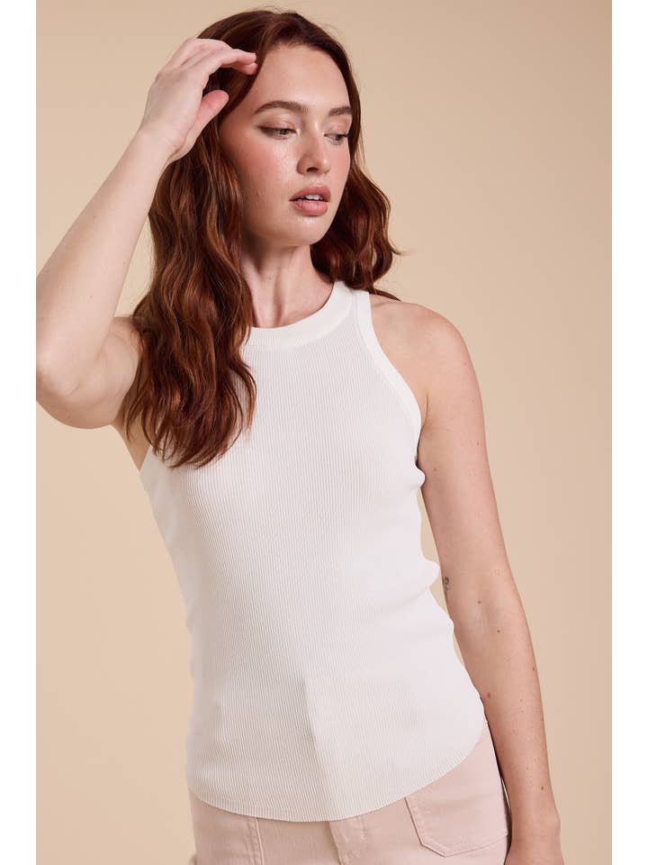 MIOU MUSE - Wholesale Tank Top - Women's - MMT1242 CLASSIC RIBBED TANK TOP
