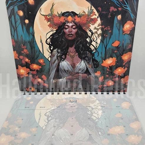 Hallowed Relics - Wholesale Calendar - 2025 Gothic Witch Moon Phase Calendar & Celestial Planner4