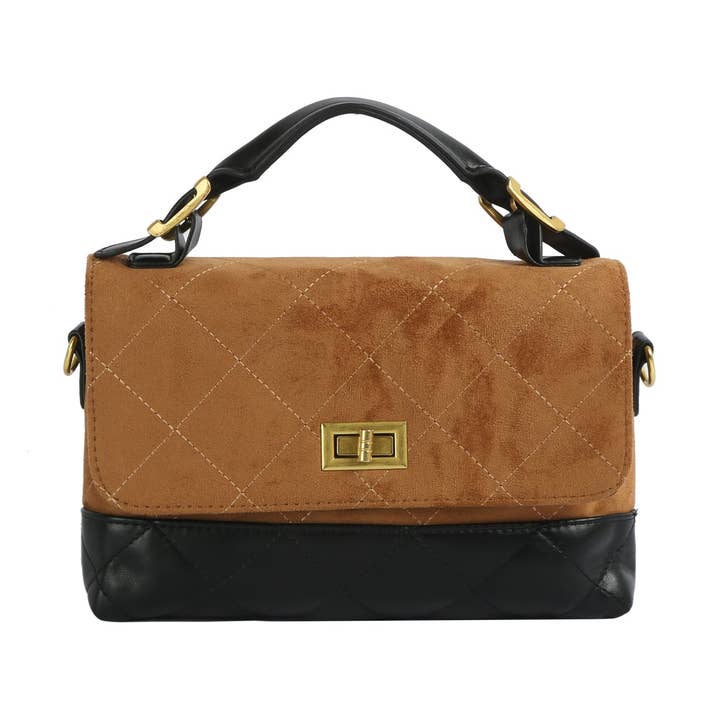 Sac à main matelassé Luxe avec poignée supérieure pour la vente par Handbag Factory Corp