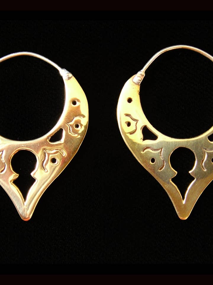 "Julip" Brass Earrings for wholesale by Tika