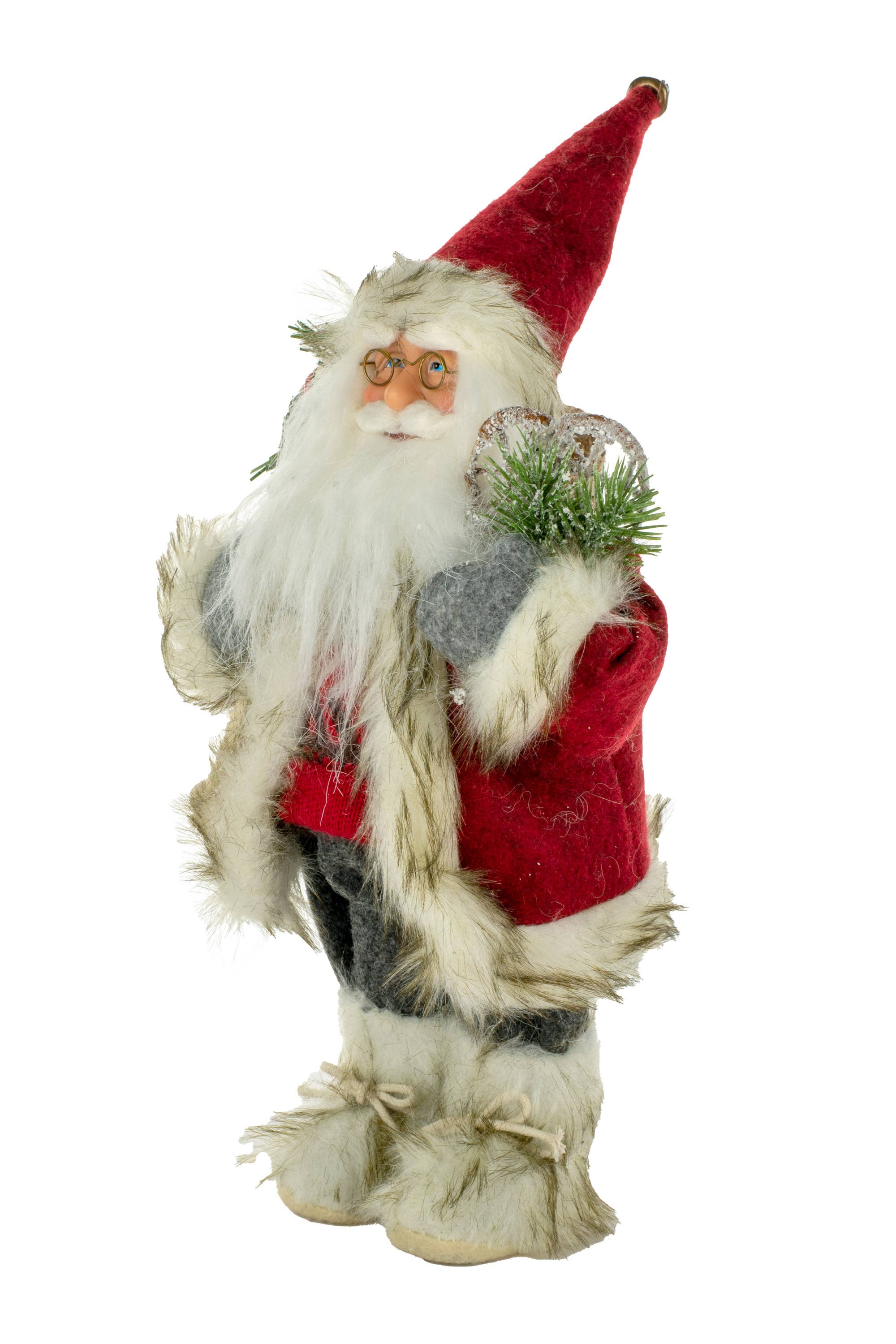 Starlight Collection - Wholesale Christmas Decoration - Red Santa Figurine with Fur Coat2