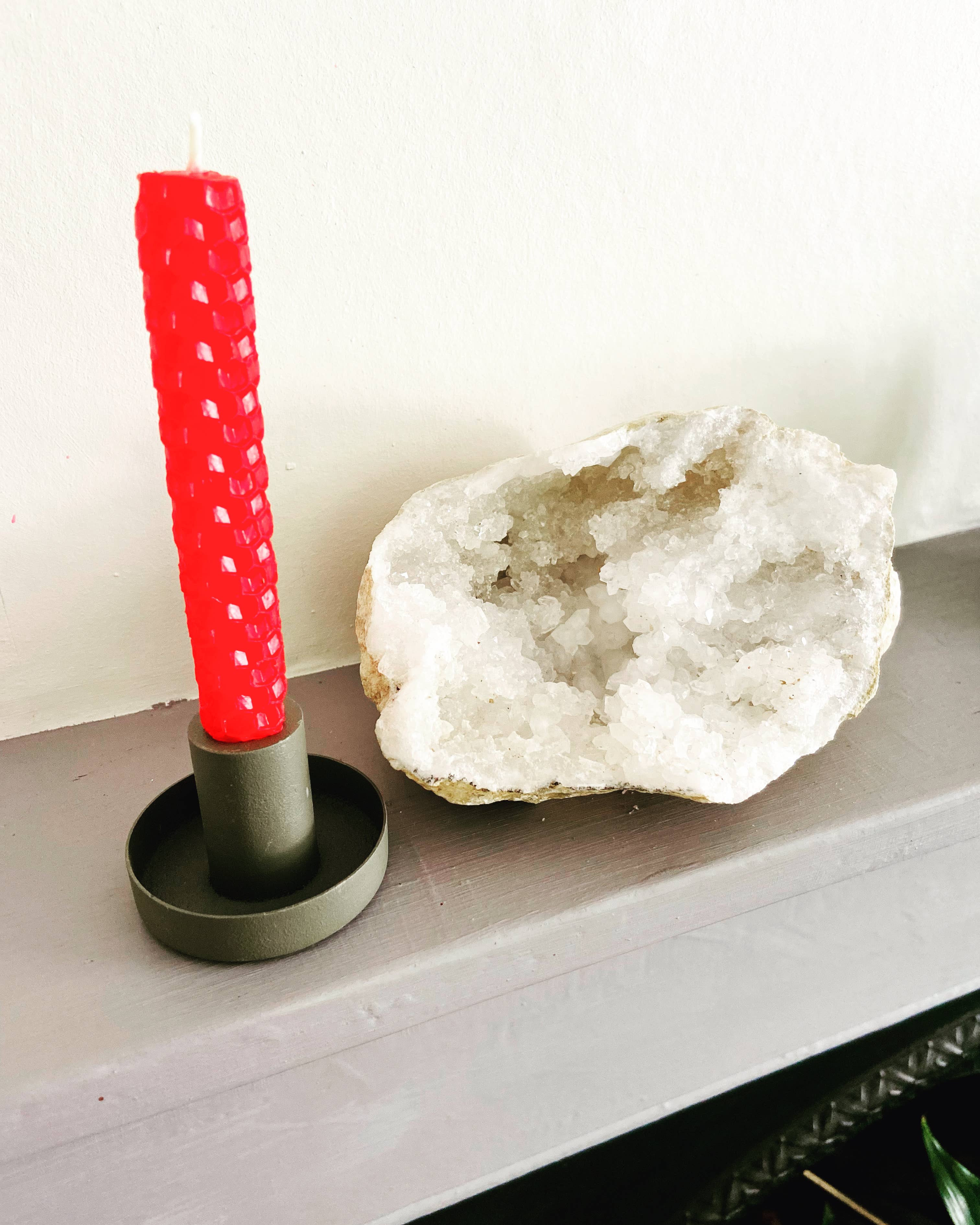 Lady of the Swans & Stars - Wholesale Tapered Candle/Candlestick - Hand-rolled Witch's Beeswax Spell Candle0