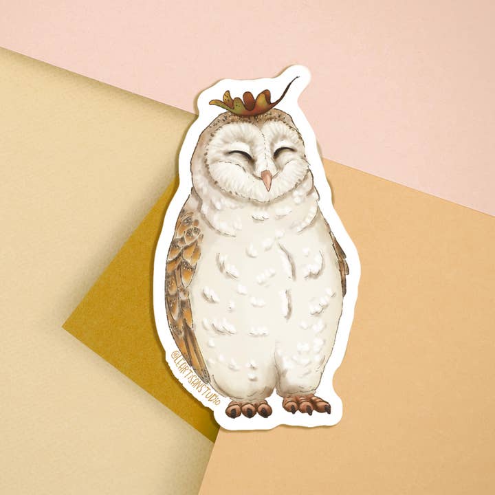 Barn Owl Bird Sticker for wholesale by Cappy Trails