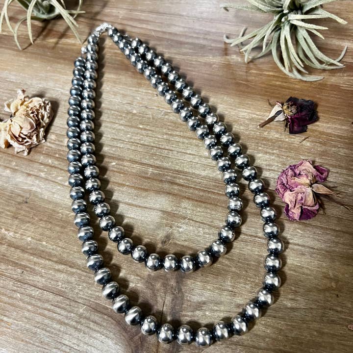 The Bijoux FAB - Wholesale Beaded/Pearl Necklace - 10 mm Sterling Silver Pearls necklace