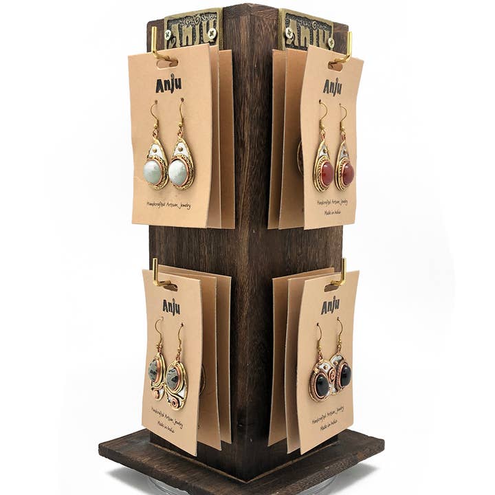 Halbedelstein-Ohrringe-Prepack (kein Display) für den Großhandel von Anju Jewelry