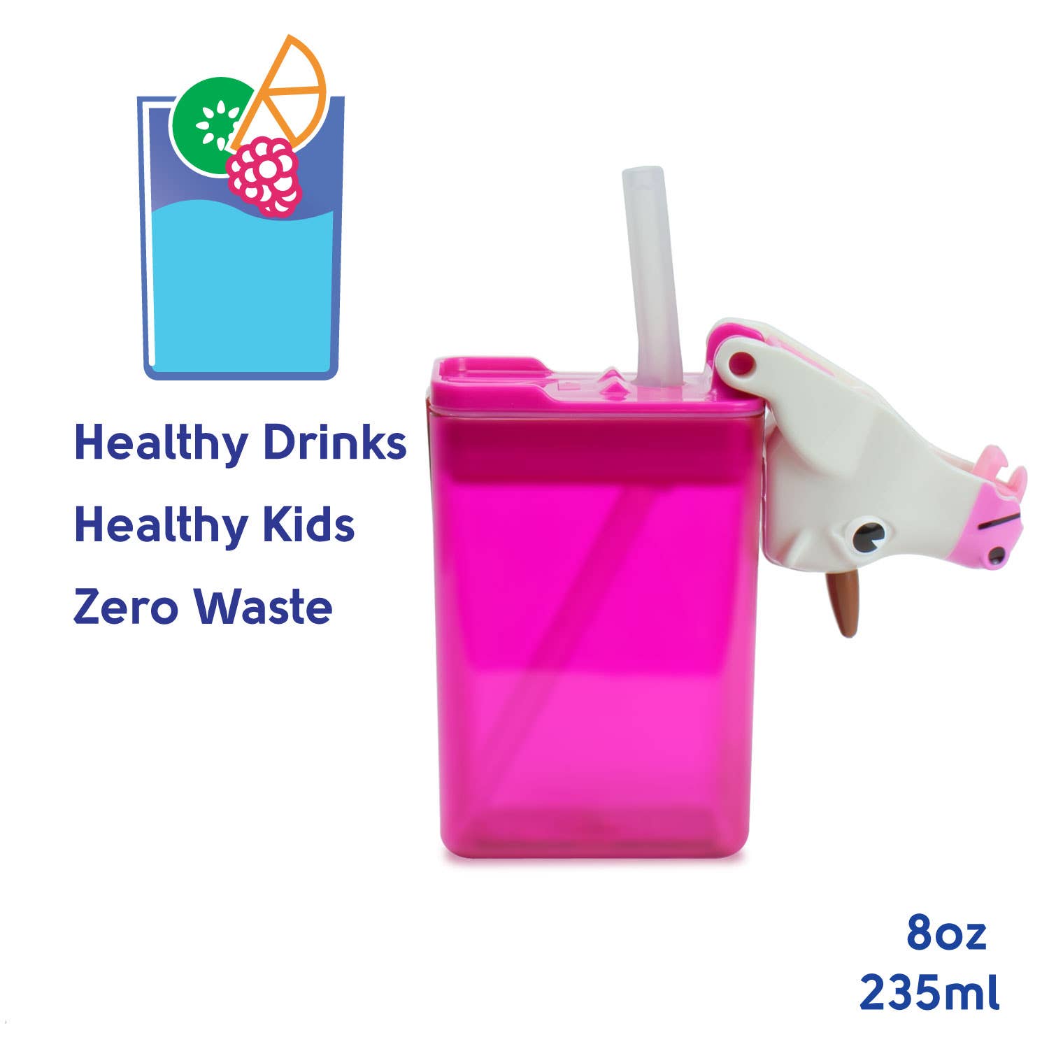 Kitchen Innovations Inc. - Vente Bouteilles d'eau - Boire dans la boîte FunTop (8 oz) (jus/bouteille d'eau)4