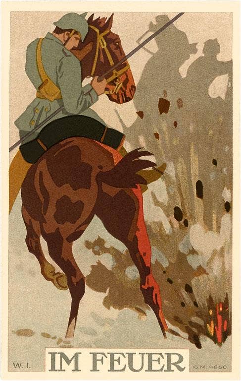 Found Image Press - Wholesale Art Print - Art Print FG-275 German War Poster, Im Feuer0
