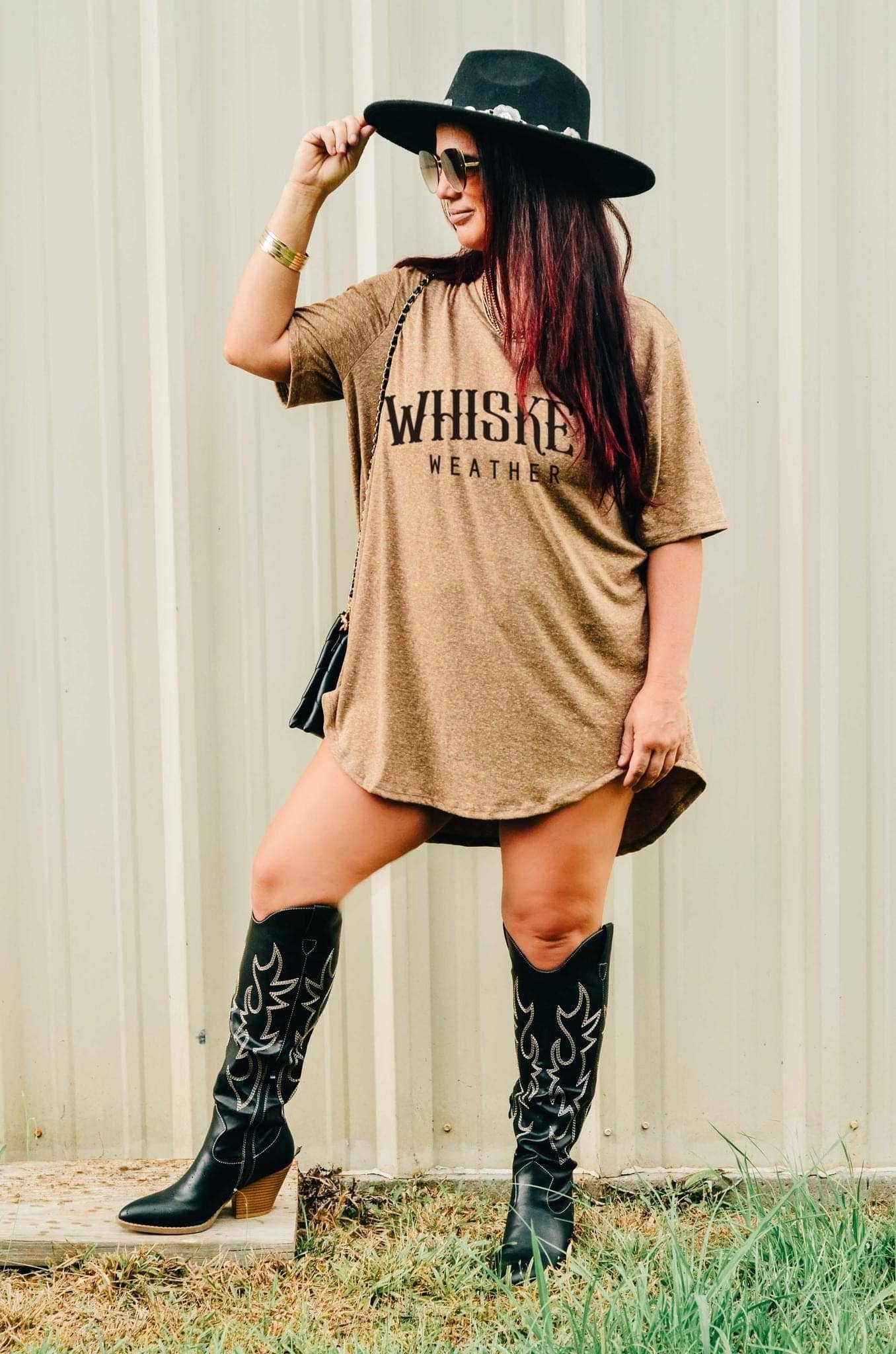 Southern Bliss Co. - Wholesale Screen Printed T-Shirt - Women's - Whiskey Weather Scoop Tee
