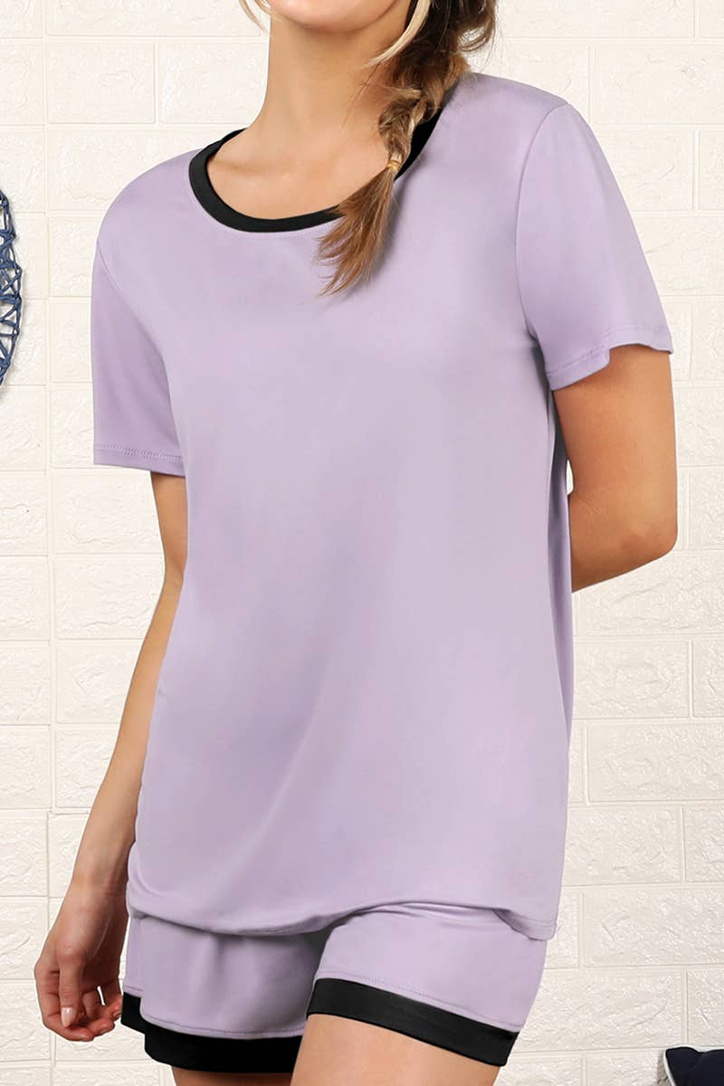 NINEXIS - Wholesale Sleepwear Set - Women's - CWSPJ031_SHORT SLEEVE TOP WITH SHORTS PAJAMA SET22