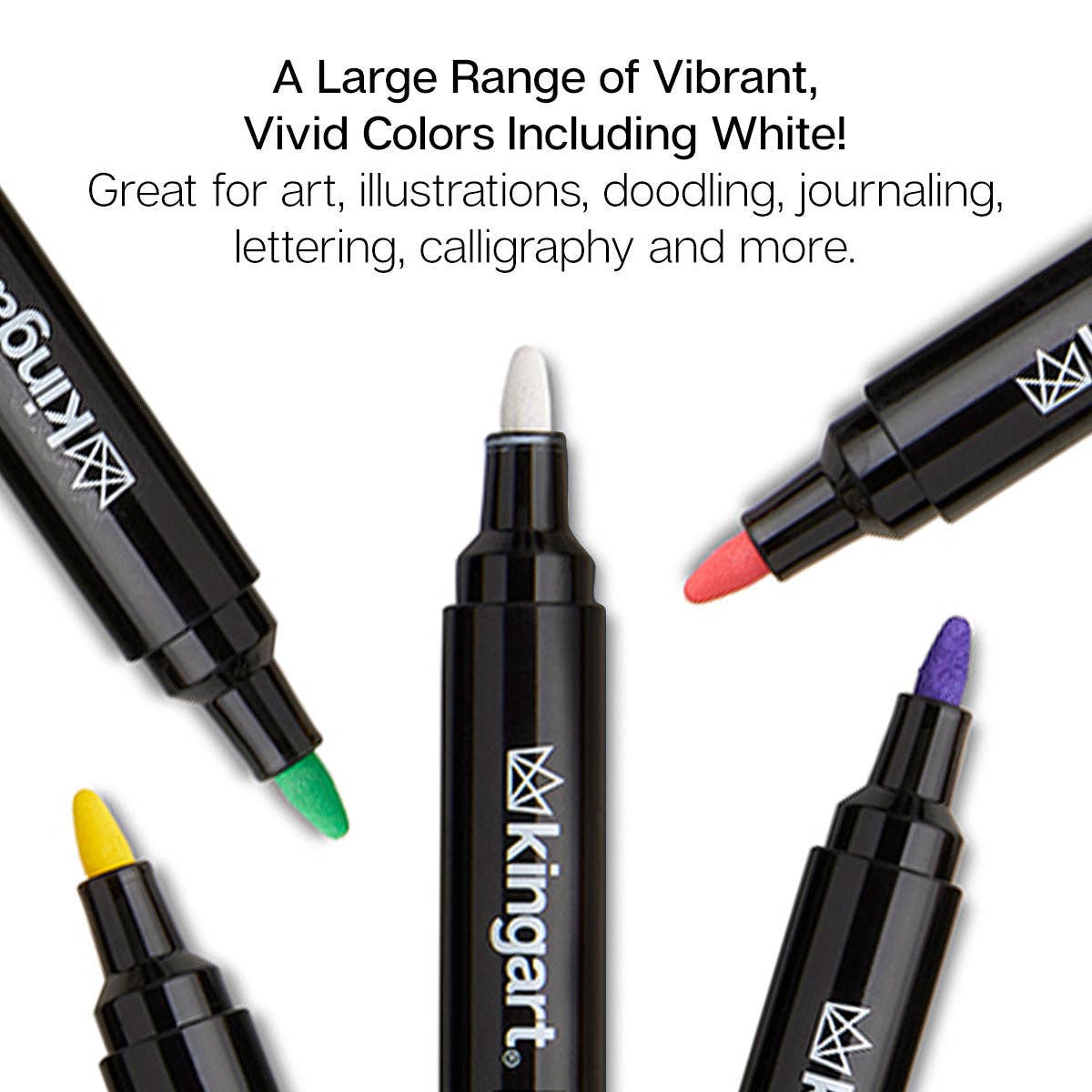 KINGART - Wholesale Marker - Acrylic Paint Markers - 12 Pastel Colors4