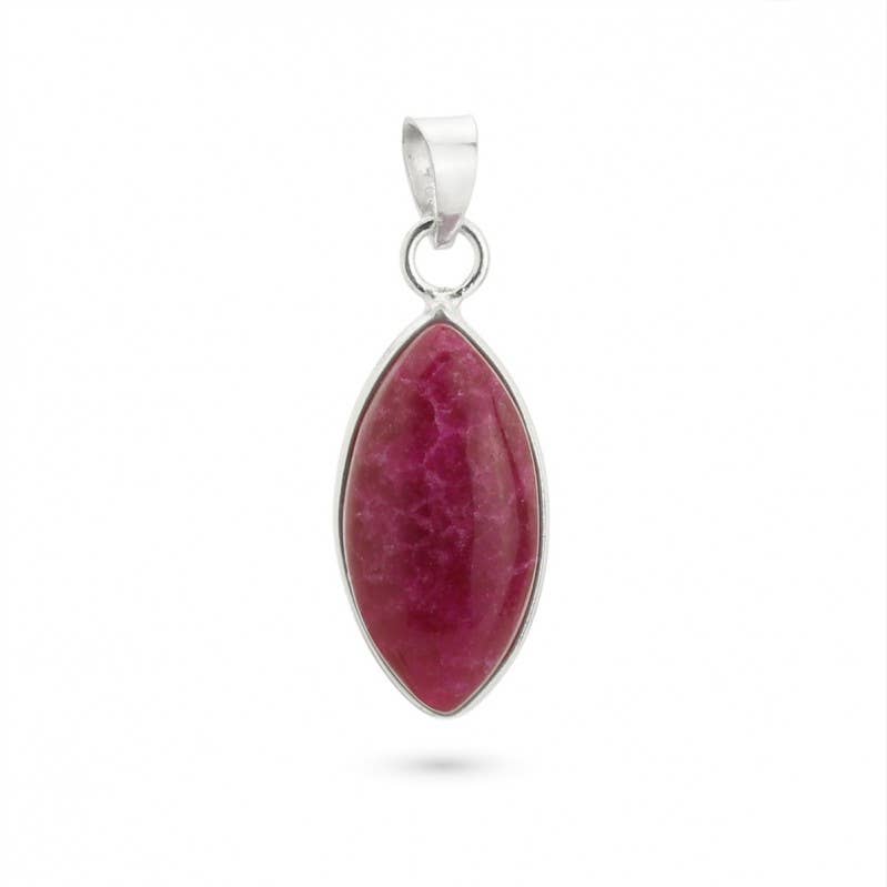 UniArt - Wholesale Individual Charm/Pendant - Silver and Stone Pendant, Basic Marquise Model6