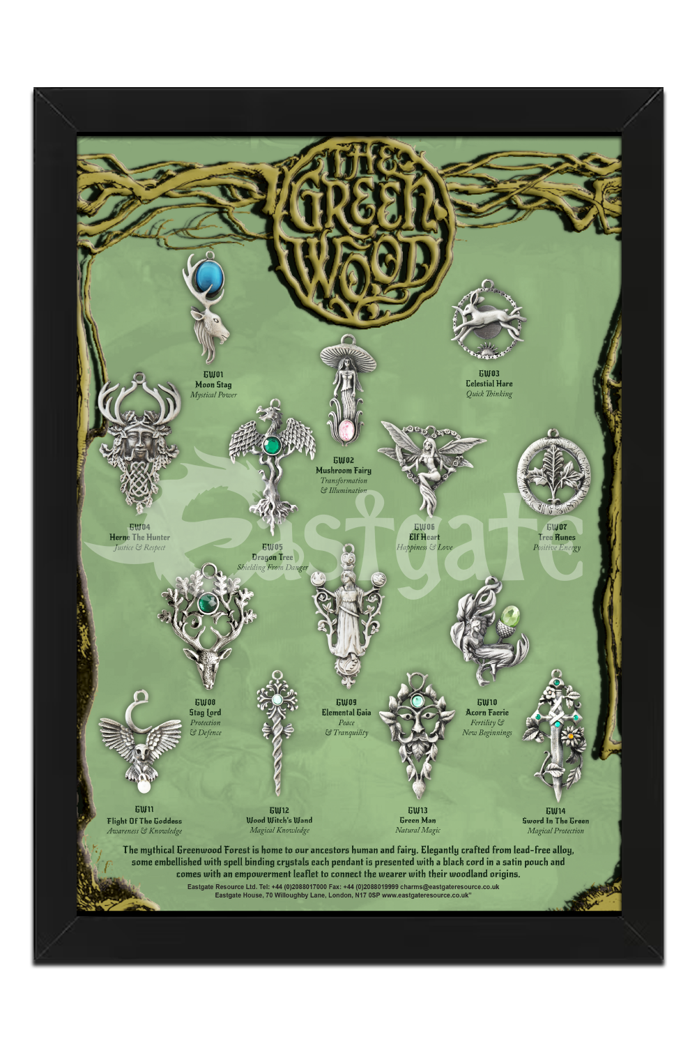 Starlinks Gifts - Wholesale Individual Charm/Pendant - Elemental Gaia for Peace & Tranquility GW091