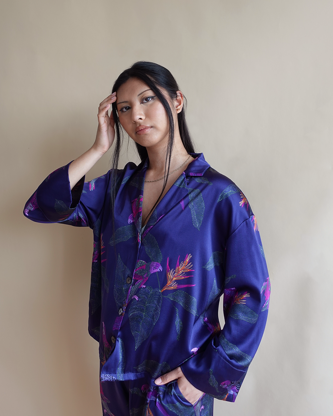 Venus and Gaia - Wholesale Sleepwear Set - Women's - Organic Silk Pajama Set - Ipanema3
