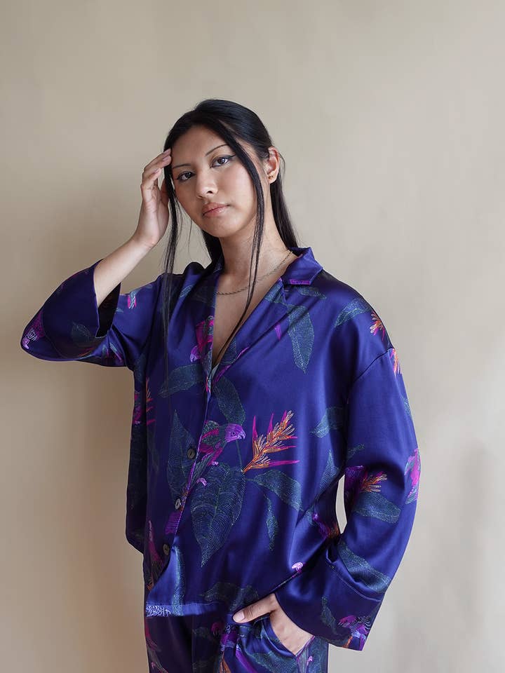 Venus and Gaia - Wholesale Sleepwear Set - Women's - Organic Silk Pajama Set - Ipanema3