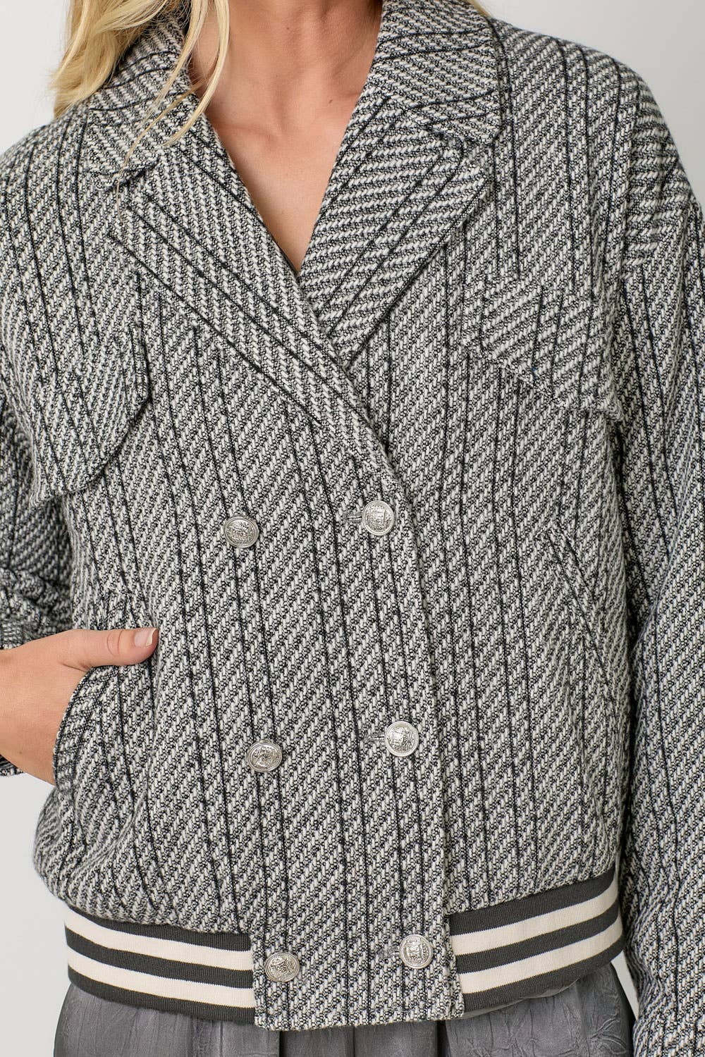 Mystree – wholesale Bomberjacka - Dam – 60732 Bomberjacka med ränder5