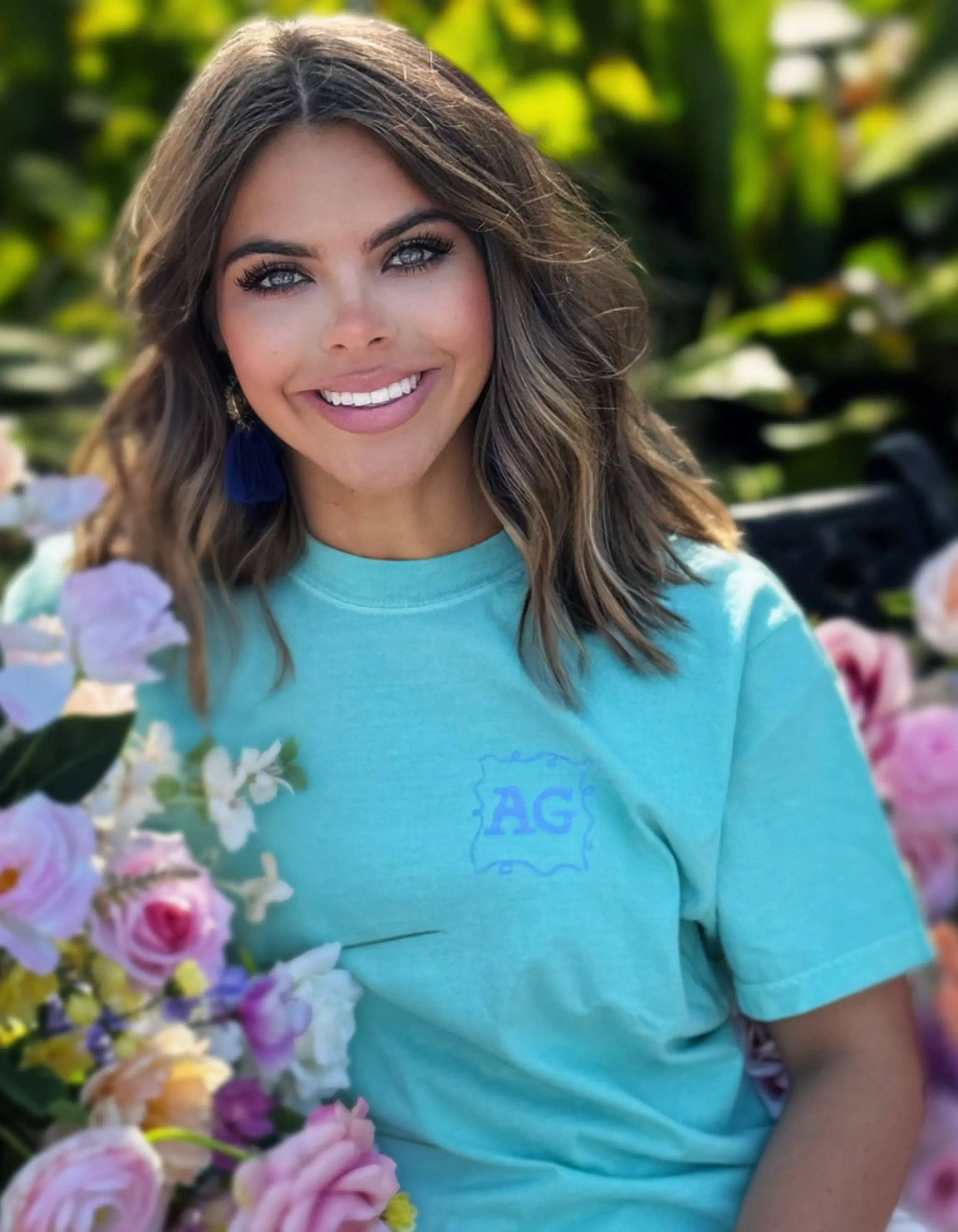 American Graham Apparel - Wholesale Screen Printed T-Shirt - Unisex - It's Giving Spring, Hydrangea Floral Graphic Tee11