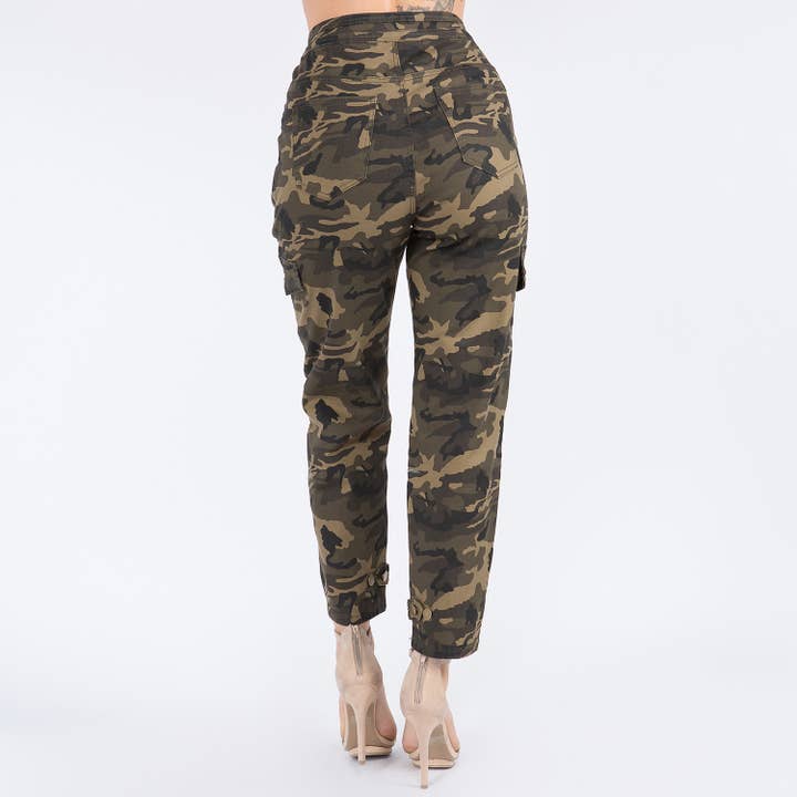 American Bazi - Wholesale Pants - Women's - PLUS SIZE HIGH WAIST SLOUCHY CARGO PANTS-RJH20103P