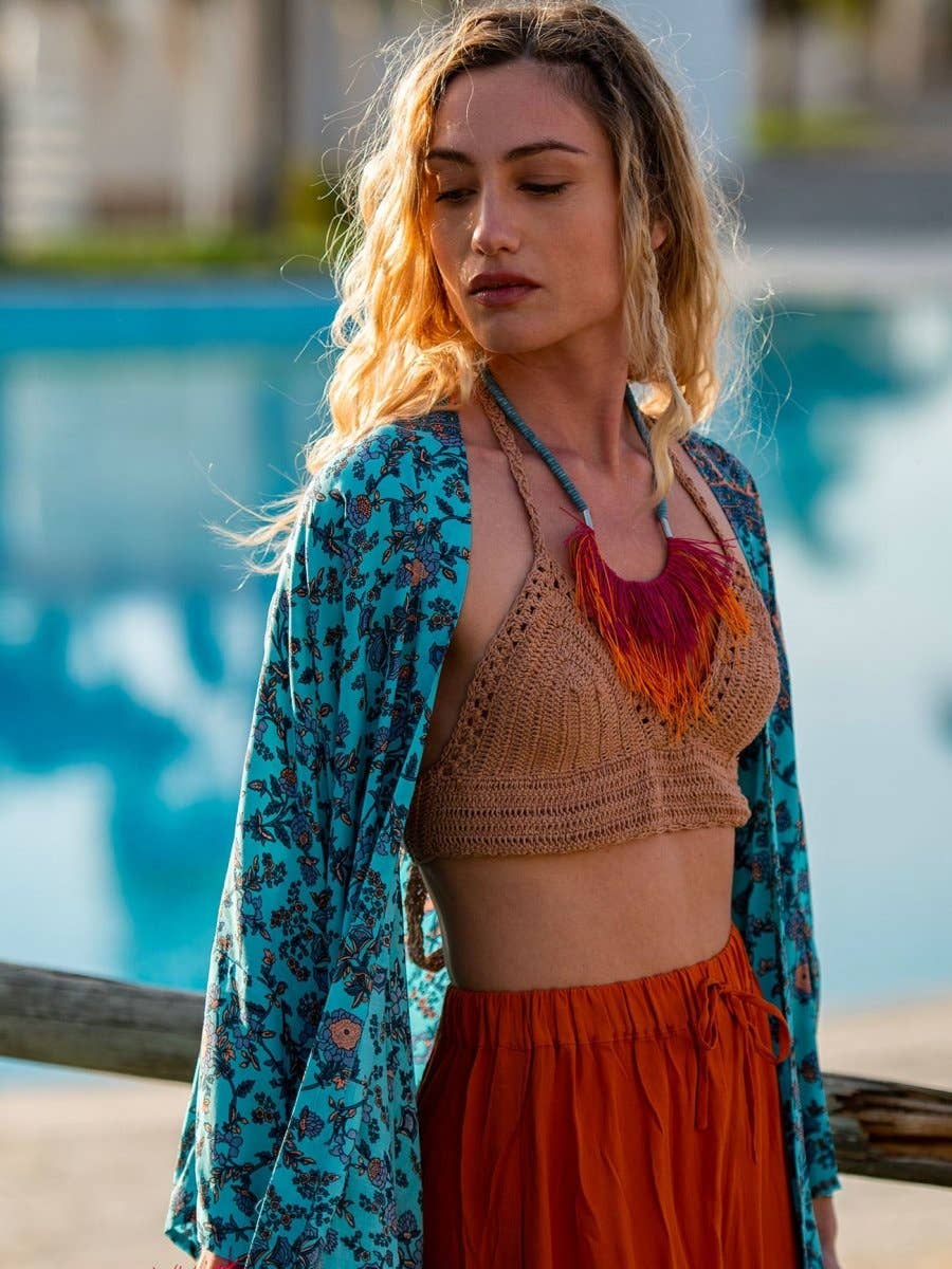 Bijondo - Vendita all'ingrosso Collane di perline/perle - Collana artigianale boho legno e caucciù Notre Dame6