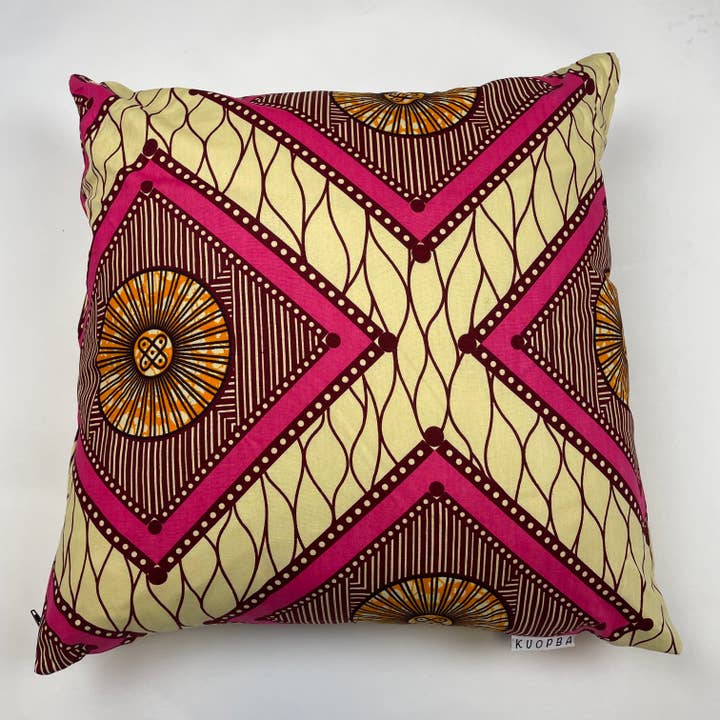 Cushion Pillow African Cotton Print 50x50 cm for wholesale by Reburoni