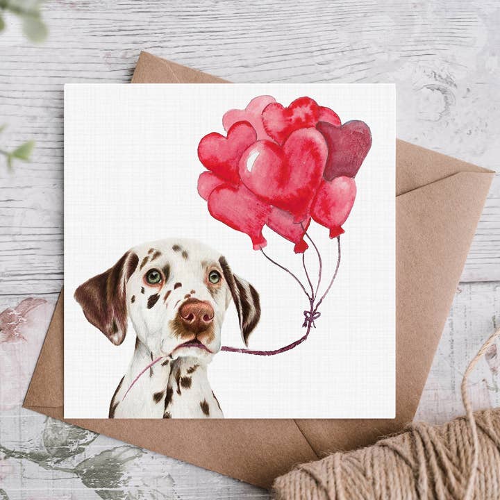 Lever Prickig Dalmatiska Anniversay kort för wholesale av Cloud Jellybean Art