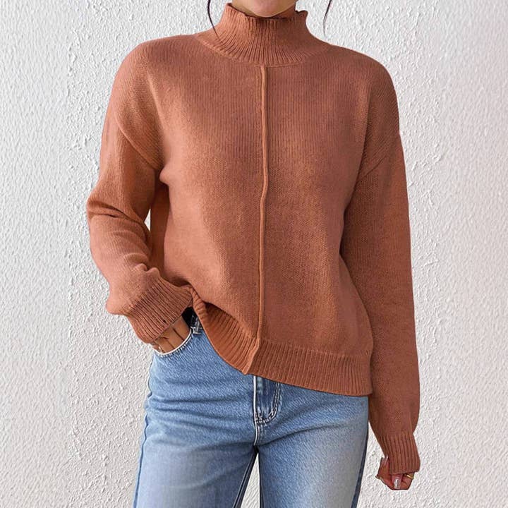 Masyal - Wholesale Knit Sweater - Women's - Autumn/Winter Women's High Neck Base Layer Sweater5