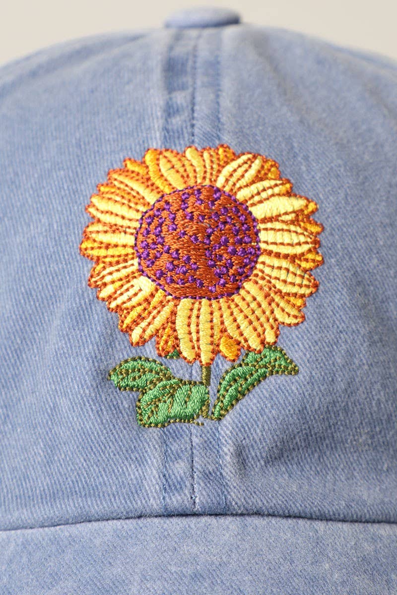 Fashion City - Venta al por mayor Gorra de béisbol - Mujer - Gorra de béisbol bordada girasol6