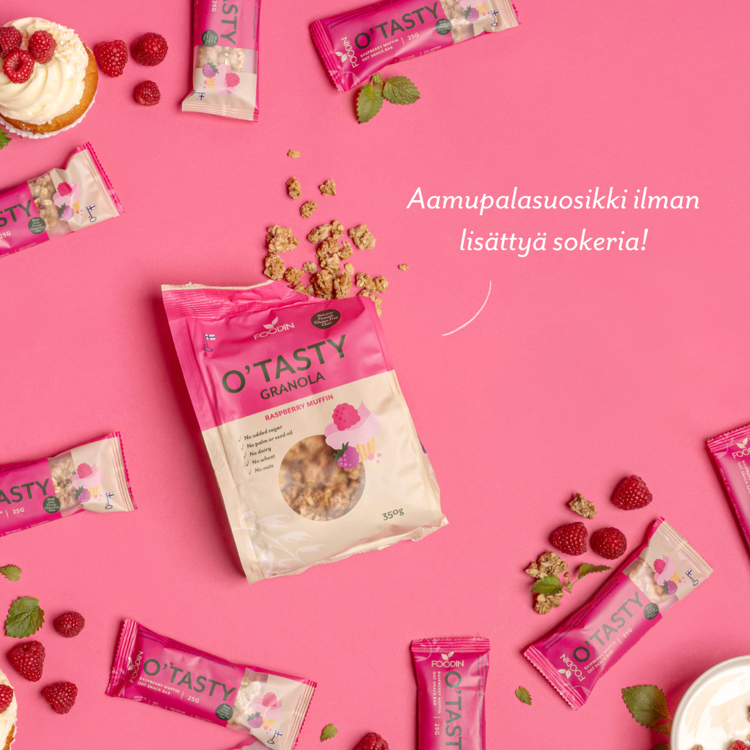 Foodin - Wholesale Granola - O`Tasty Granola Raspberry Muffin 350 g2
