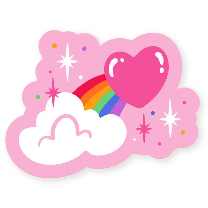 A Fink & Ink - Wholesale Sticker - Rainbow Heart Sticker