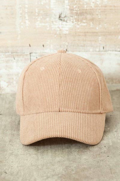 JOSSLYN by wall to wall - Wholesale Baseball Cap - Women's - PLAIN CORDUROY BASEBALL CAP | 40CP0167