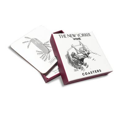 WINE - BOXED SET OF 4 COASTERS for wholesale by Nelson Line