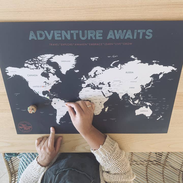 Epic Adventure Maps - Wholesale Map - World Travel Pushpin Map1