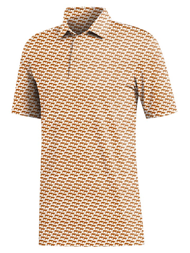 The Herd of Longhorns Polo for wholesale by American Duke