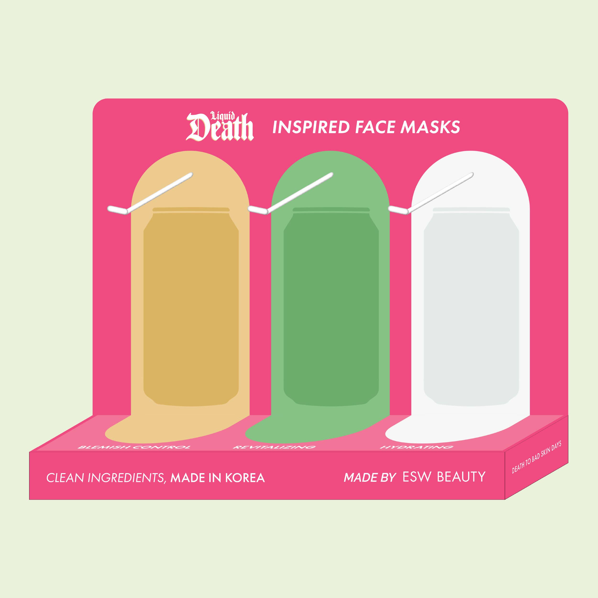 ESW Beauty - Wholesale Retailer Display Block - Liquid Death Tabletop Display Tray Filled (18pcs)1