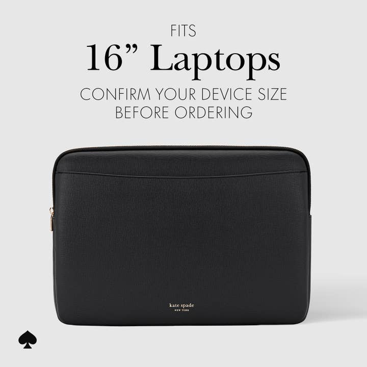 kate spade new york Laptop Sleeve 16" Black Saffiano for wholesale on Faire
