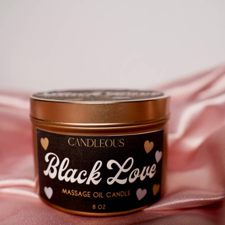 „Black Love” massageolie kaars voor wholesale door CANDLEOUS