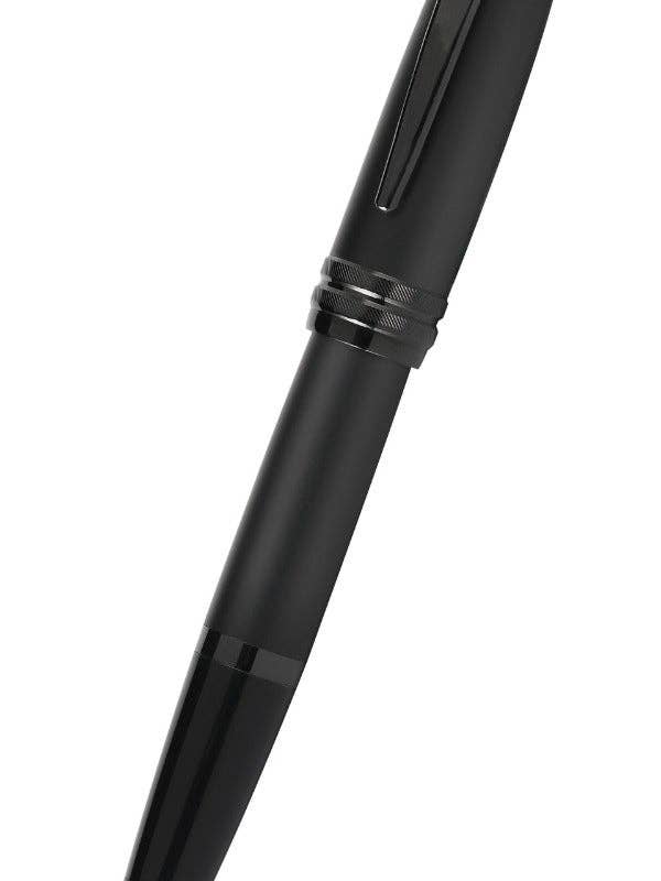 Bailey™ Matte Black Lacquer Stainless Steel Medium Nib Fountain Pen for wholesale by A. T. Cross