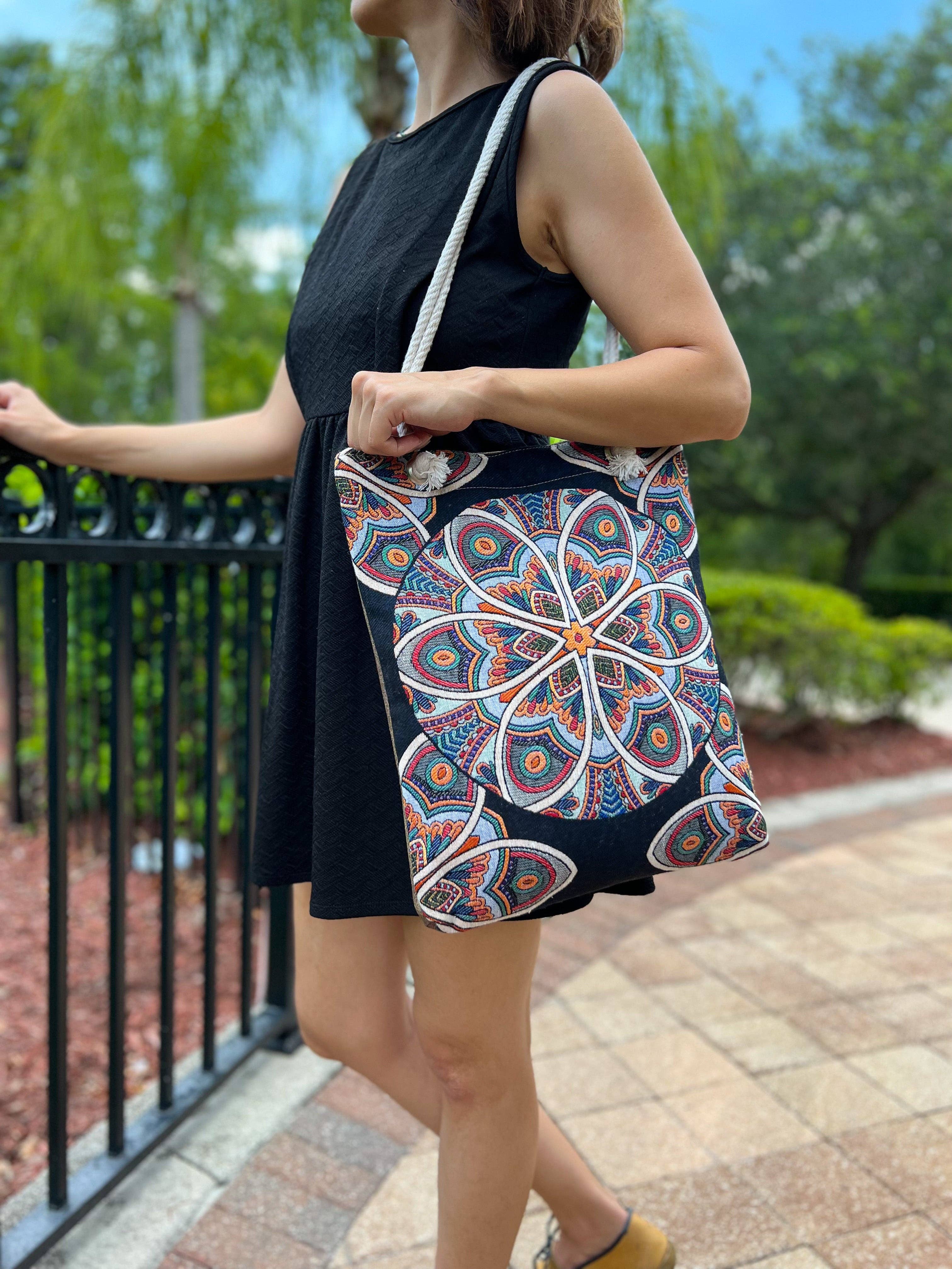 Umays Boho - Wholesale Tote Bag - Women's - Tapestry Style Shoulder Bag, Fabric Beach Bag, Tote Bag1