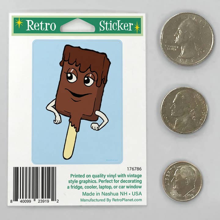 RetroPlanet - Wholesale Phone & Laptop Stickers - Ice Cream Dancing Intermission Snack Mini Sticker 20 ct2