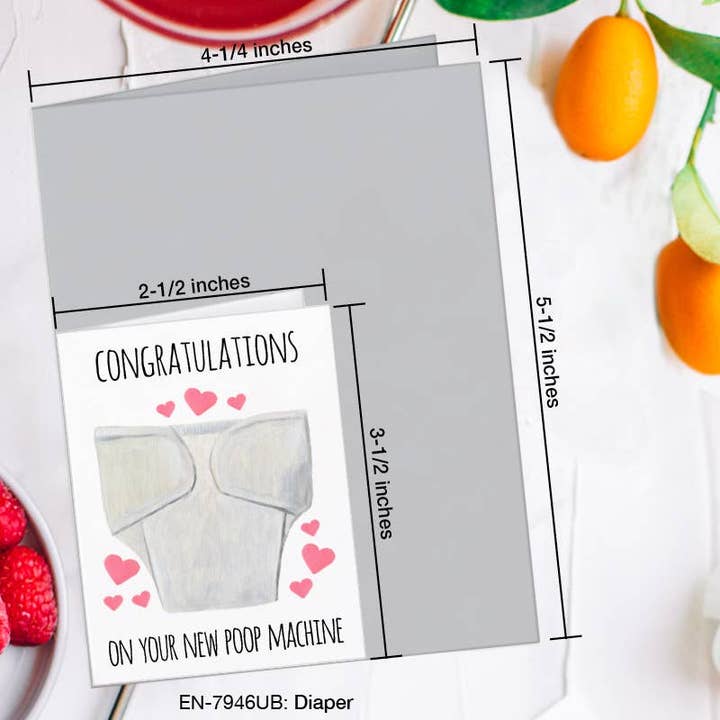 Printed Canvas - Venta al por mayor Tarjetas de bebé - Pañal, Tarjeta de Felicitación (#7946UB)1