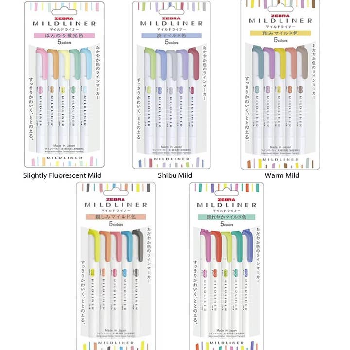 LULUFUNSTUDIO - Wholesale Highlighter - Zebra Pen Mildliner Double Ended Highlighter and Bullet Tip