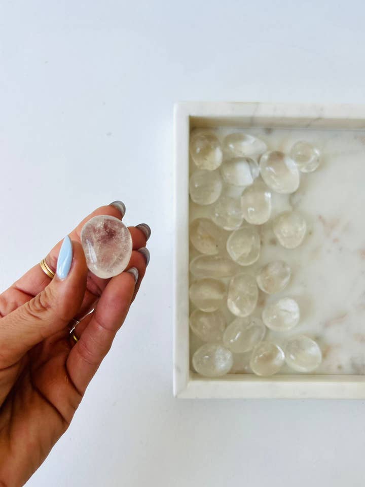 Clear Quartz Tumble - Balance/Connection/Revitalisation for wholesale by SK CRYSTAL