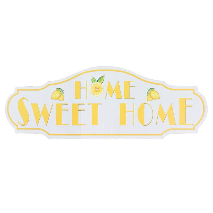 Plaque murale Home Sweet Home Lemon en MDF pour la vente par IH Casa Decor