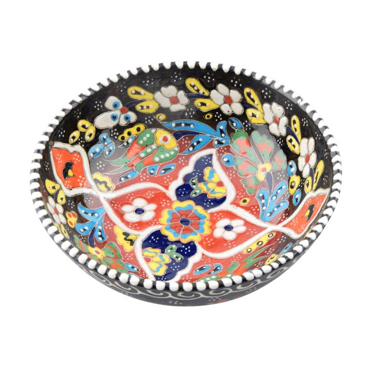 Vintage Pillows Store – Großhandel Servierschüssel – Handbemalte türkische Mezze-Schale aus Keramik