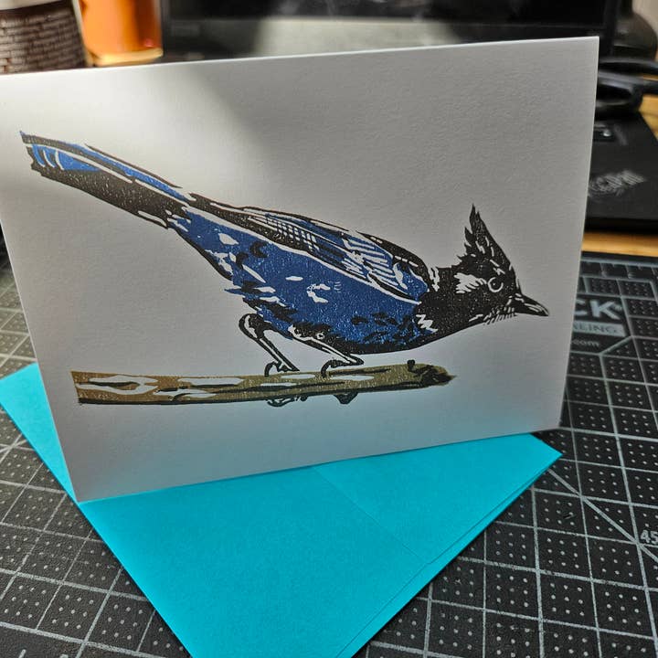 jay reproduction greeting card for wholesale by Riverside Refuge Studio