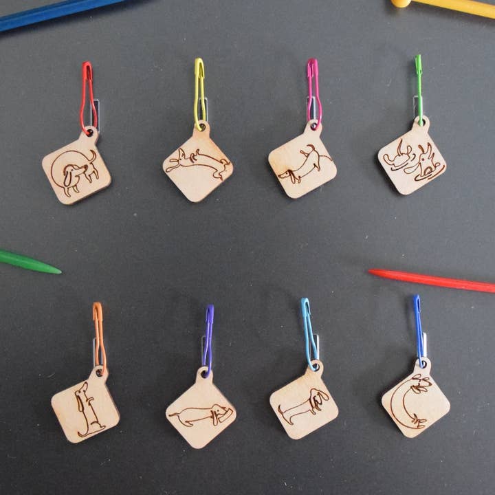 Set van 8 hond-puntenmarkeerders voor wholesale door Yarnistry