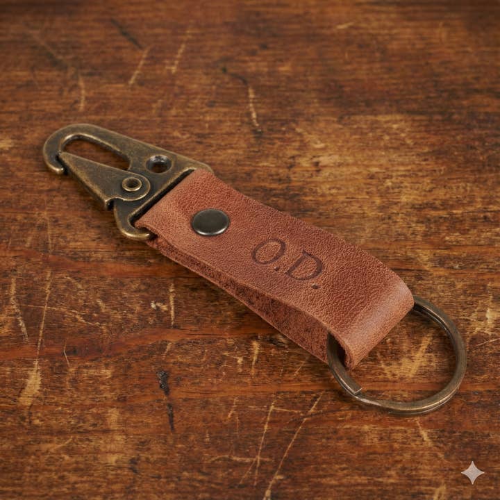 Porta-chaves clipe para cinto personalizado, mosquetão, mosquetão, por atacado de Derio Leather