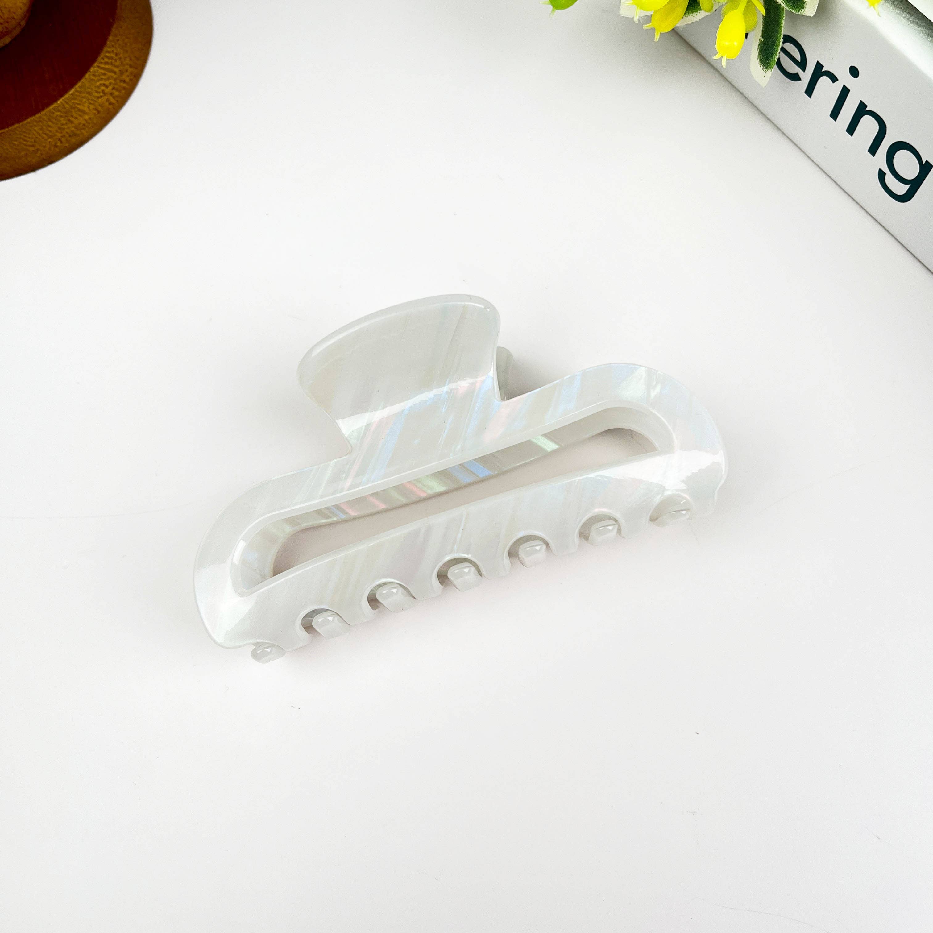 SoapElenGlen - Vendita all'ingrosso Fermaglio per capelli - Donna - Clip ad artiglio cavo rettangolare2