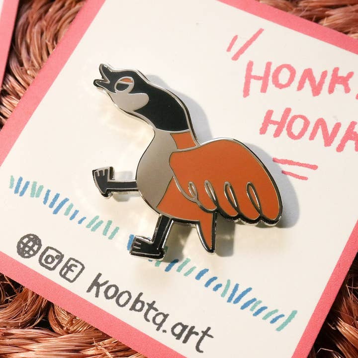 Honk Honk Menacing Canada Goose Pin for wholesale by Koobta
