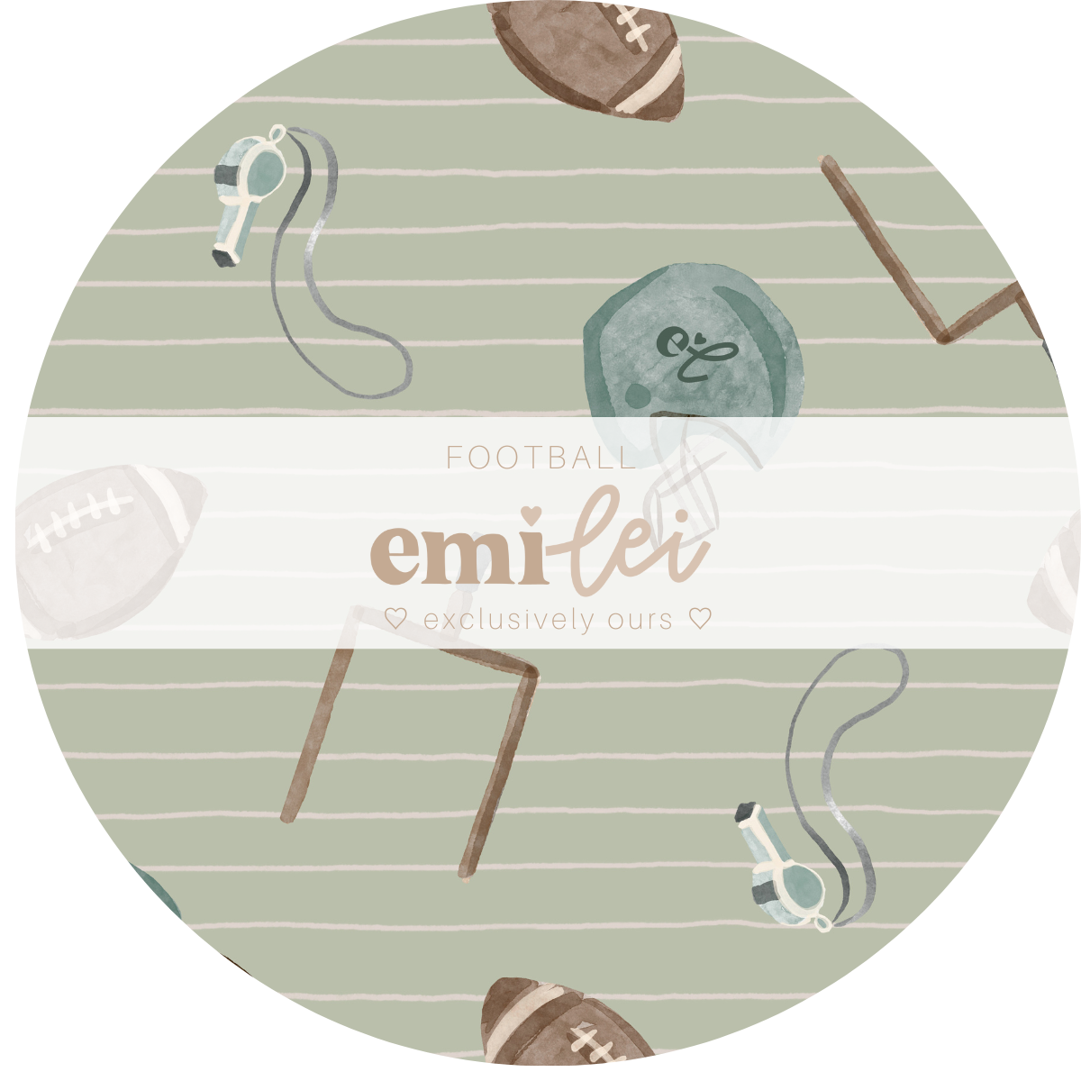 Emi Lei - Wholesale Fashion Headband - Baby - Bamboo Adjustable Headband Bow - Football1