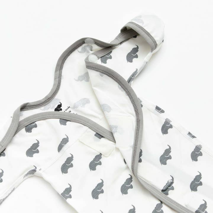 Monica + Andy - Wholesale Babygown - Baby - The Preemie NICU Gown_Grey Elephant2